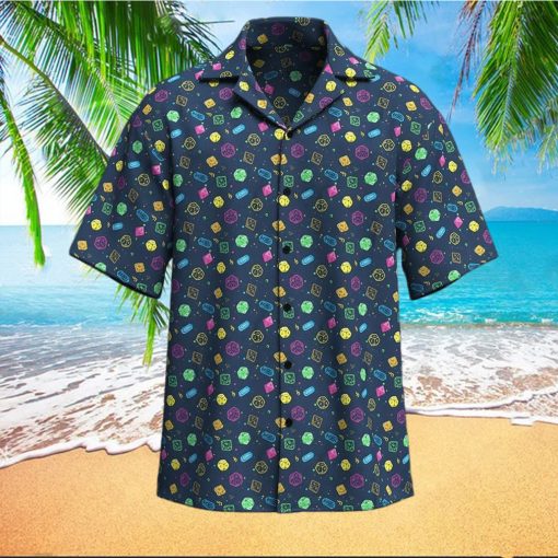 Colorful DND Dice RPG Hawaiian Shirt