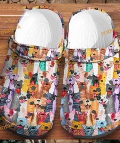 Colorful Dogs Pattern Clog, Perfect Gift for Dog Lovers, Vibrant Design cros