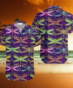 Colorful Dragonflies Insect Aloha Hawaiian Shirts