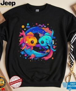 Colorful Kawaii Pisces art shirt