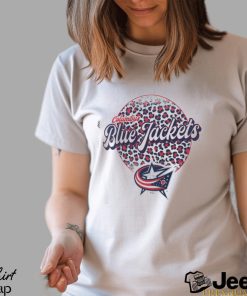 Columbus Blue Jackets Branded Leopard Print Long Sleeve T Shirt