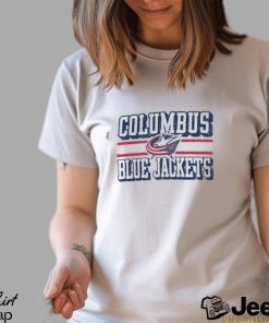 Columbus Blue Jackets Champion Tri Blend Dual Stripe T Shirt