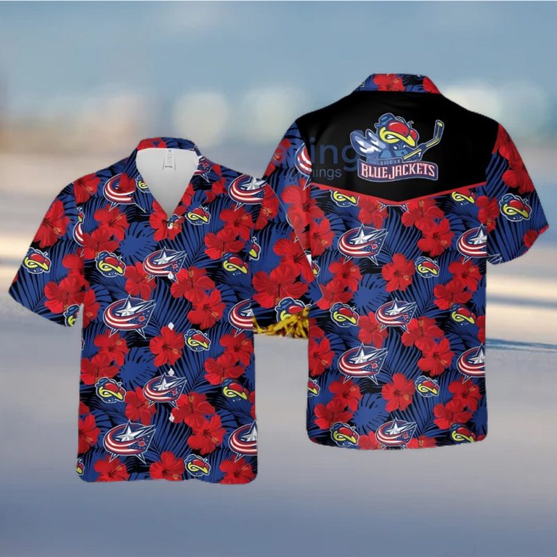Columbus Blue Jackets Hibiscus Summer Set Hawaiian Shirt