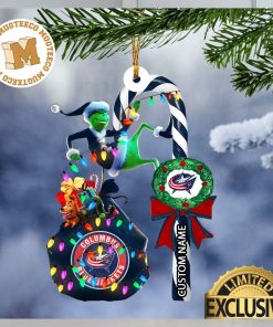 Columbus Blue Jackets NHL Grinch Candy Cane Personalized Xmas Gifts Christmas Tree Decorations Ornament_59032587 1