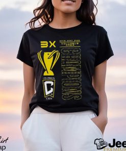 Columbus Crew Three Time MLS Cup Champions Trophy Case Essentials T Shirt