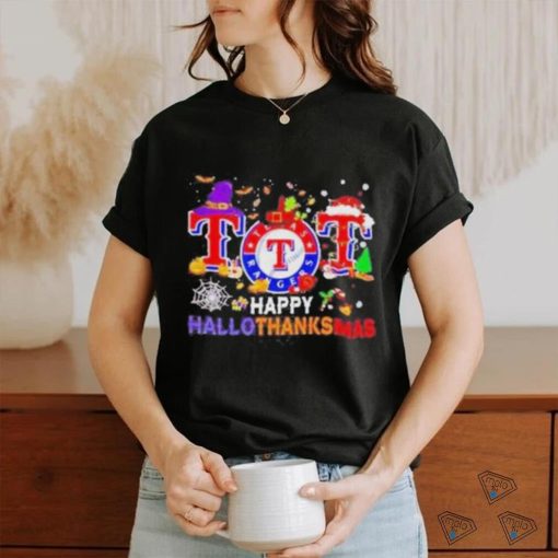 Comfort Colors Texas Rangers Happy HalloThanksMas T shirt