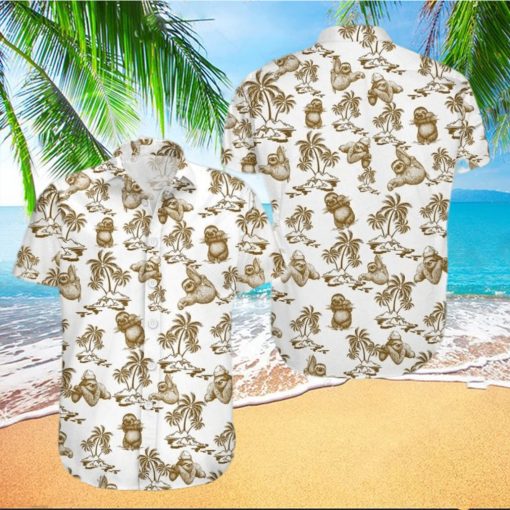 Conconut Tree Sloths Hawaiian Shirt Cute Animal hawaiian shirt