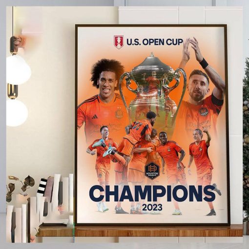 Congrats Houston Dynamo Are 2 Time Lamar Hunt US Open Cup Champions Home Decor Poster Canvas