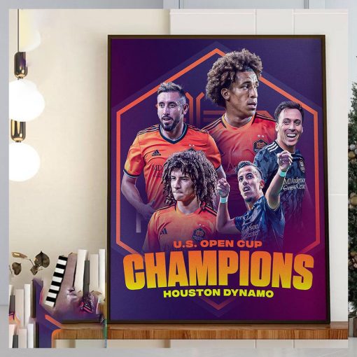 Congrats Houston Dynamo Champions Lamar Hunt US Open Cup 2023 Home Decor Poster Canvas