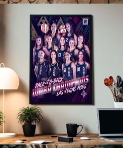 Congrats Las Vegas Aces First Team To Go Back To Back WNBA Champions 2022 2023 Home Decor Poster Canvas