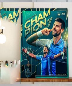 Congrats Novak Djokovic Is The 2023 Rolex Paris Masters Winner For The 7 Time Champion Home Decor Poster Canvas