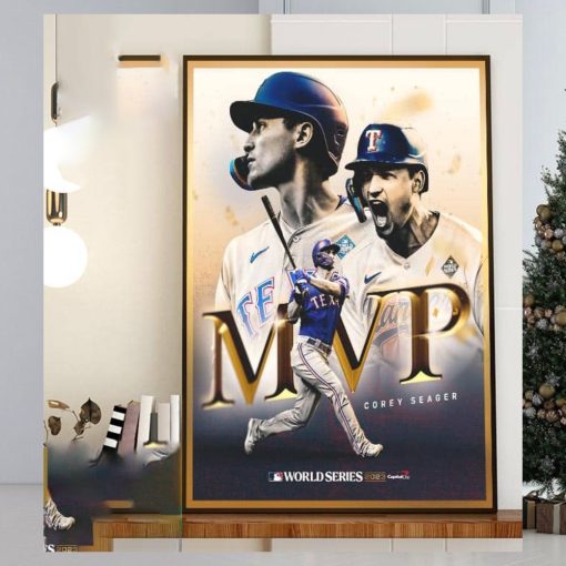 Congrats To Corey Seager Is The 2023 World Series MVP Winner Home Decor Poster Canvas