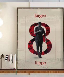 Congratulations Jurgen Klopp 8 Years At Liverpool FC Home Decor Poster Canvas