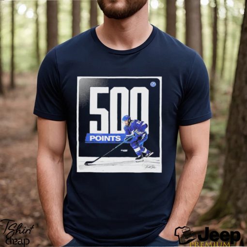 Congratulations Pointer Tampa Bay Lightning Player Brayden Point 500 NHL Points In Career Shirt