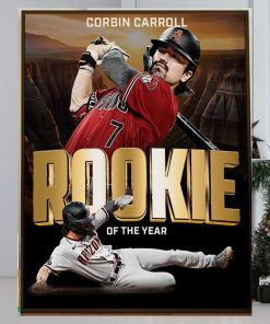 Congratulations To Corbin Carroll Is The 2023 National League Rookie Of The Year Home Decor Poster Canvas