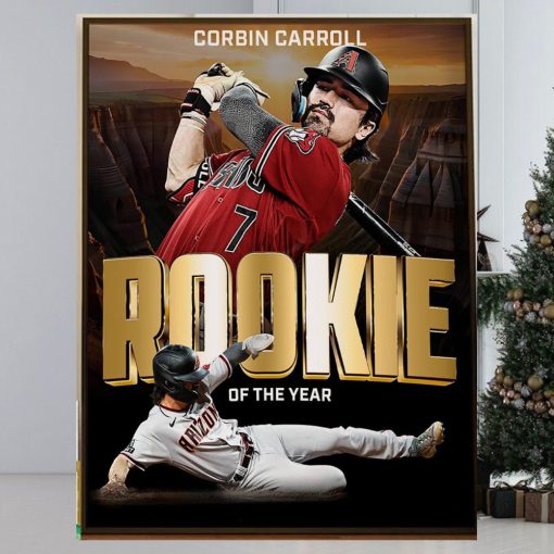 Congratulations To Corbin Carroll Is The 2023 National League Rookie Of The Year Home Decor Poster Canvas