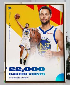 Congratulations To Stephen Curry Reached 22000 Career Points Home Decor Poster Canvas