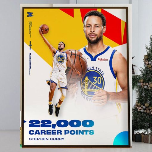 Congratulations To Stephen Curry Reached 22000 Career Points Home Decor Poster Canvas