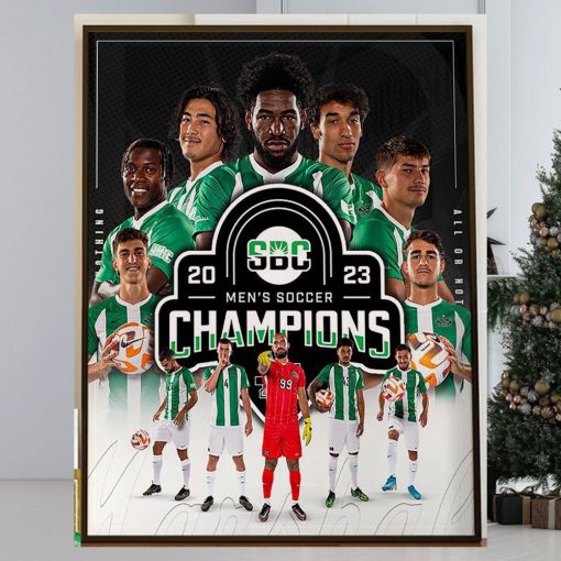 Congratulations to Marshall Mens Soccer Are 2023 SBC Mens Soccer Champions Home Decor Poster Canvas