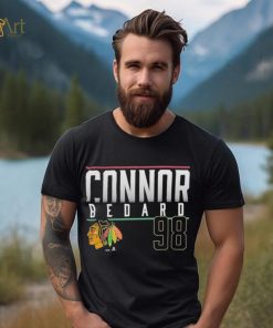 Connor Bedard Chicago Blackhawks #98 Name & Number Shirt