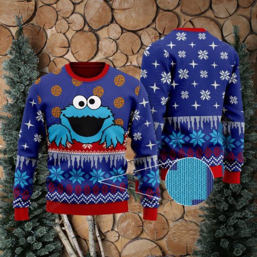 Cookie Monster Knitted Xmas Sweater Gift Men And Women