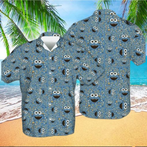 Cookie Monster Shirt For Adults Mens Cookie Monster Hawaiian Shirt