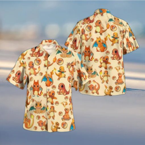 Cool Aloha Charmander Pokeball Pokemon Hawaiian Shirt Beach Gift For Best Friends