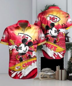 Cool Disney Mickey Mouse Kansas City Chiefs NFL Hawaiian Shirt For Summer