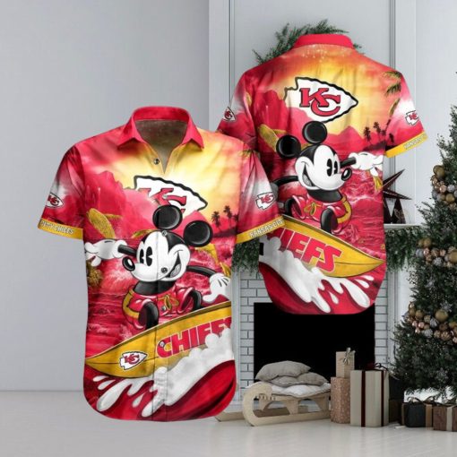 Cool Disney Mickey Mouse Kansas City Chiefs NFL Hawaiian Shirt For Summer