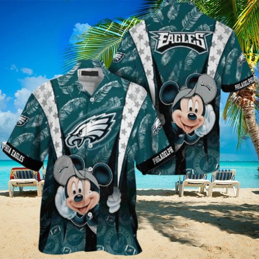 Cool Disney Mickey Mouse Philadelphia Eagles Hawaiian Shirt