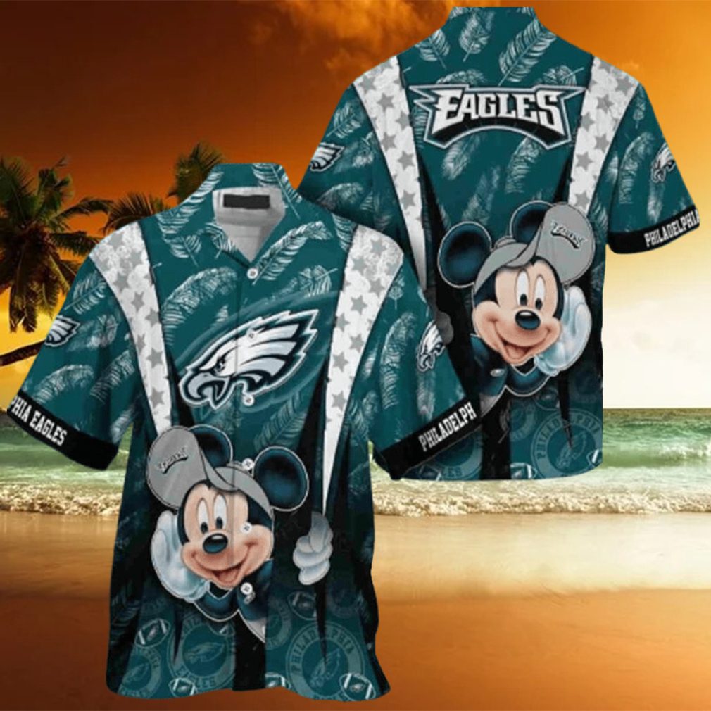 Cool Mickey Mouse Disney NFL Philadelphia Eagles Hawaiian Shirt