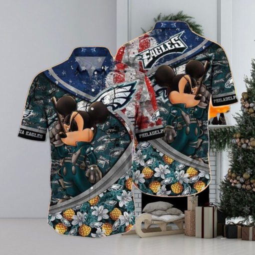 Cool Disney Mickey Mouse Philadelphia Eagles NFL Disney Hawaiian Shirt