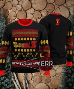 Cool Dragon Ball Z Logo Ugly Christmas Black Sweater