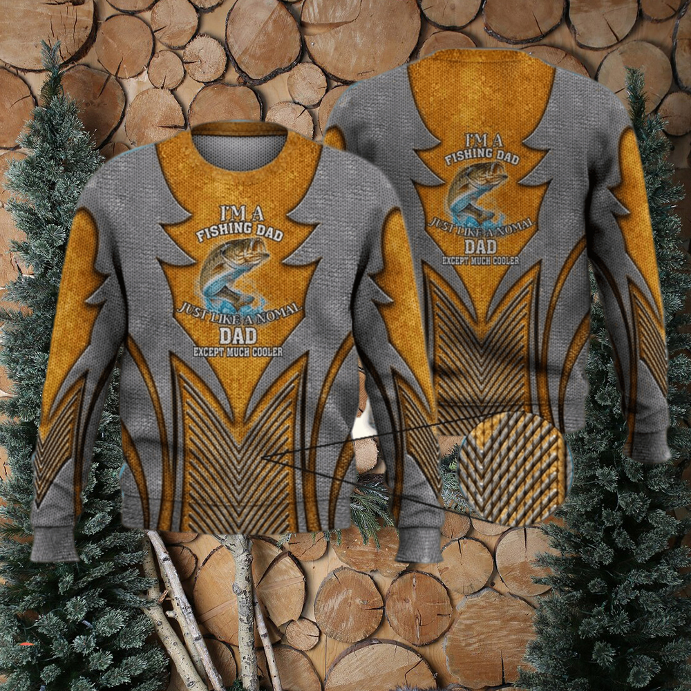 Cool Fishing Dad Shirt Funny Father'S Day Gift For Fisherman 3D Full Print  Ugly Sweater Christmas Gift Sweater - teejeep