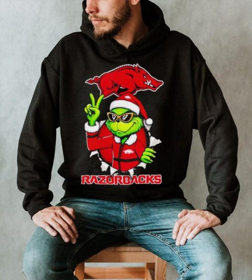 Cool Grinch Arkansas Razorbacks Christmas shirt