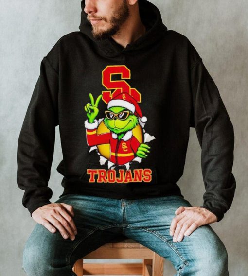 Cool Grinch USC Trojans Christmas shirt