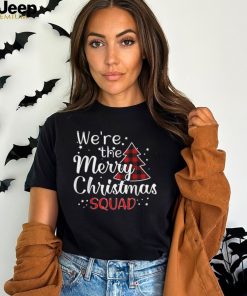 Cool Merry Christmas Squad Red Buffalo Plaid Tree Santa Family T Shirts