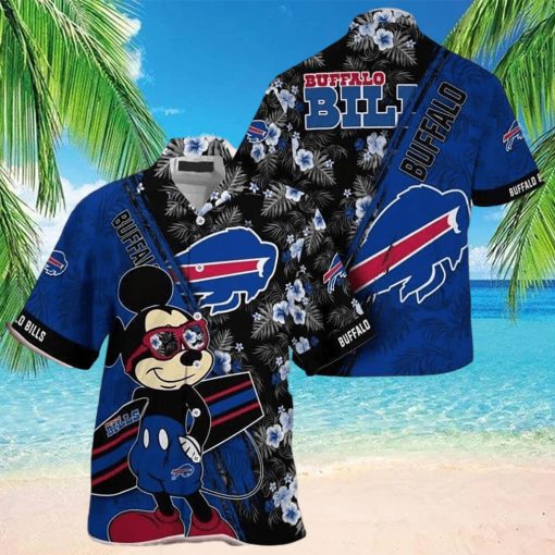 Cool Mickey Mouse Buffalo Bills Hawaiian Shirt Gift For Disney Lovers