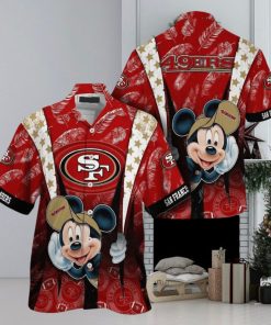 Cool Mickey Mouse NFL San Francisco 49ers Hawaiian Shirt, NFL Hawaiian Shirt