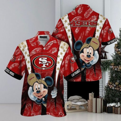 Cool Mickey Mouse NFL San Francisco 49ers Hawaiian Shirt, NFL Hawaiian Shirt