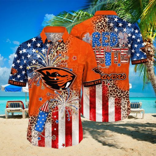 Cool NCAA Oregon State Beavers Hawaiian Shirt Independence Day Gift For Friends