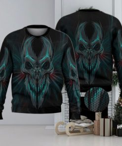 Cool Skull Black 3D Full Print Ugly Sweater Christmas Gift Sweater