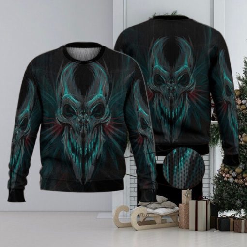 Cool Skull Black 3D Full Print Ugly Sweater Christmas Gift Sweater