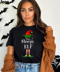 Cool The Sleepy Elf Pyjama Christmas Family Matching Group Elf T Shirts