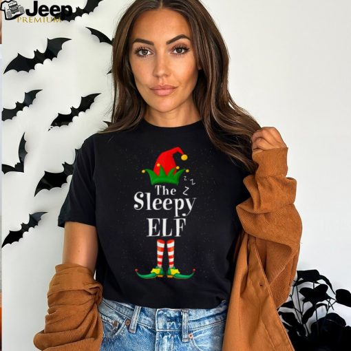 Cool The Sleepy Elf Pyjama Christmas Family Matching Group Elf T Shirts