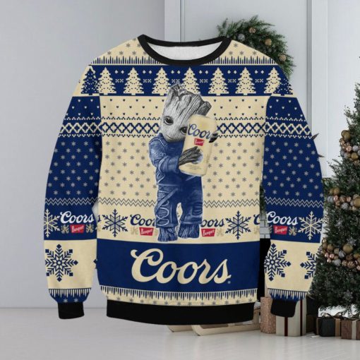 Coors Banquet Baby Groot Guardians Of The Galaxy Ugly Christmas Sweater