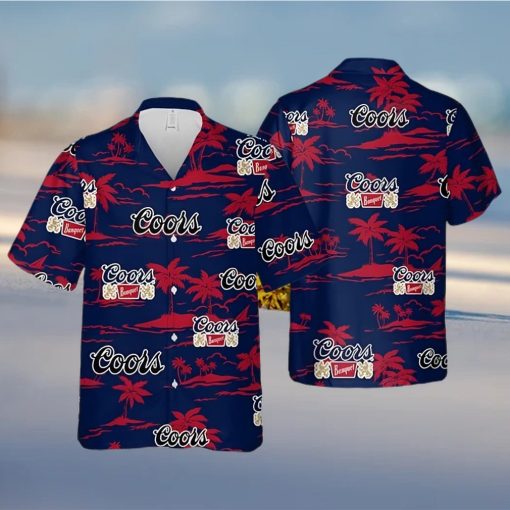 Coors Banquet Beer Beach Pattern Hawaiian Shirt