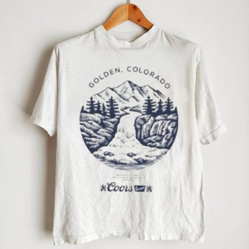 Coors Banquet Beer Golden Colorado Mountains Logo Shirt