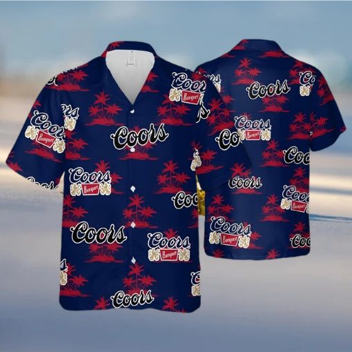 Coors Banquet Beer Island Pattern Hawaiian Shirt