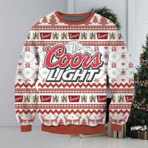 Coors Light Beer 3D Print Ugly Christmas Sweater